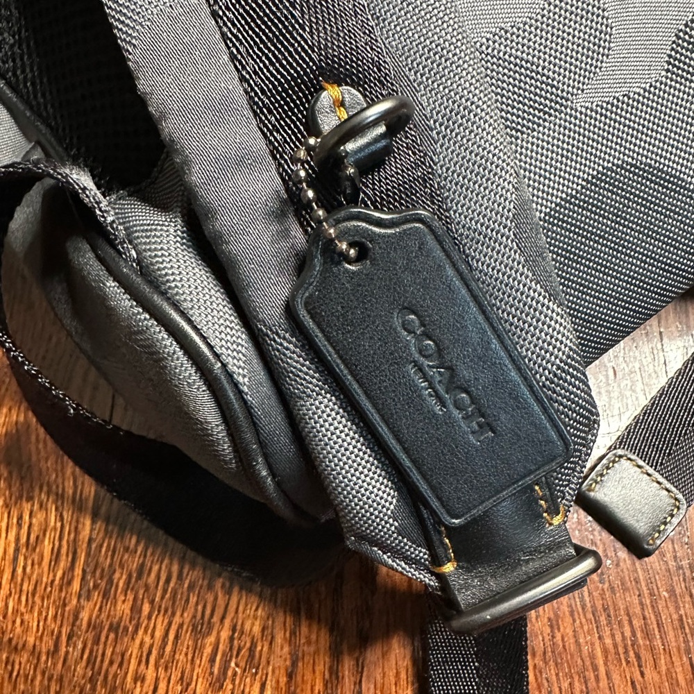 Coach Men's Charcoal Backpack - Picture 6 of 6